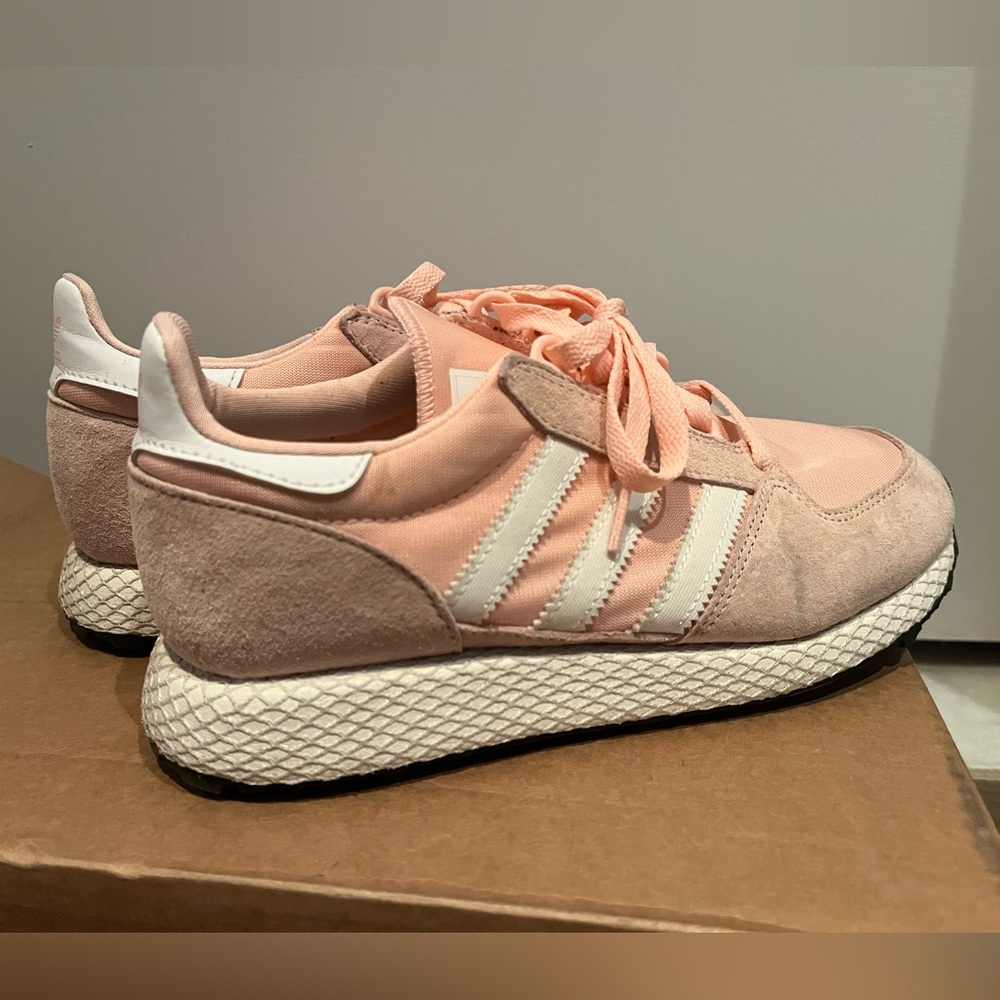 Pink Adidas Sneakers - Size 6.5